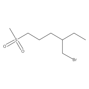 4-(Bromomethyl)-1-methanesulfonylhexane Structure
