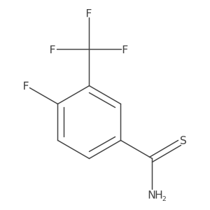 4-Fluoro-3-(trifluoromethyl)benzenecarbothioamide结构式