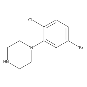 1-(5-Bromo-2-chlorophenyl)piperazine Structure