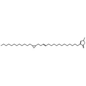 2(5H)-Furanone, 3-[16-(3-dodecyloxiranyl)-13-hexadecenyl]-5-methyl-结构式