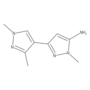 3-(1,3-Dimethyl-1H-pyrazol-4-yl)-1-methyl-1H-pyrazol-5-amine Structure