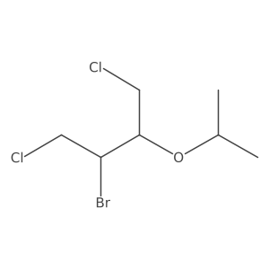 2-Bromo-1,4-dichloro-3-(propan-2-yloxy)butane Structure