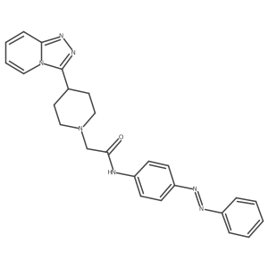 1-Piperidineacetamide, N-[4-(2-phenyldiazenyl)phenyl]-4-(1,2,4-triazolo[4,3-a]pyridin-3-yl)-结构式