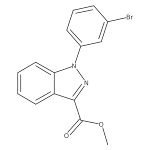 methyl 1-(3-bromophenyl)-1H-indazole-3-carboxylate结构式