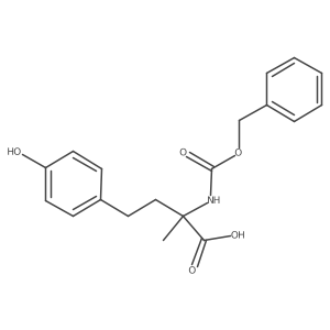 2-{[(Benzyloxy)carbonyl]amino}-4-(4-hydroxyphenyl)-2-methylbutanoic acid结构式