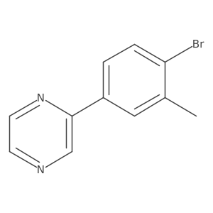 (4-Bromo-3-methylphenyl)pyrazine结构式