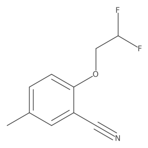 2-(2,2-Difluoroethoxy)-5-methylbenzonitrile结构式