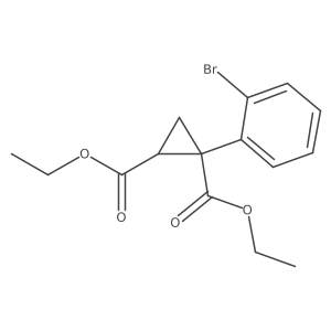 Diethyl 1-(2-bromophenyl)cyclopropane-1,2-dicarboxylate结构式
