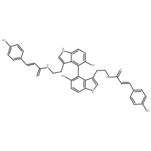 (E,E)-4,4''-Bi(N-4-hydroxycinnamoylserotonin) Structure