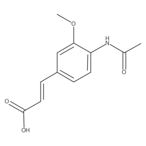 (2E)-3-(4-acetamido-3-methoxyphenyl)prop-2-enoic acid Structure