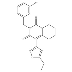 2-[(3-bromophenyl)methyl]-4-(5-ethyl-1,2,4-oxadiazol-3-yl)-1H,2H,3H,5H,6H,7H,8H-pyrido[1,2-c]pyrimidine-1,3-dione Structure