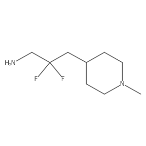 2,2-Difluoro-3-(1-methylpiperidin-4-yl)propan-1-amine Structure