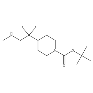 tert-Butyl 4-[1,1-difluoro-2-(methylamino)ethyl]piperidine-1-carboxylate Structure