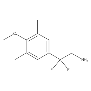 2,2-Difluoro-2-(4-methoxy-3,5-dimethylphenyl)ethan-1-amine结构式
