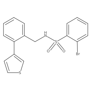 2-bromo-N-(2-(thiophen-3-yl)benzyl)benzenesulfonamide结构式