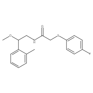 2-((4-fluorophenyl)thio)-N-(2-methoxy-2-(o-tolyl)ethyl)acetamide Structure