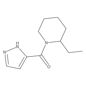 2-ethyl-1-(1H-pyrazole-3-carbonyl)piperidine Structure