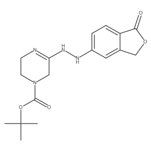 3-[2-(1,3-Dihydro-1-oxo-5-isobenzofuranyl)hydrazinyl]-5,6-dihydro-1(2h)-pyrazinecarboxylic acid 1,1-dimethylethyl ester结构式