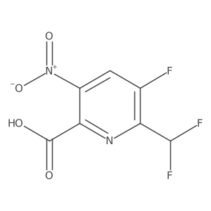2-(Difluoromethyl)-3-fluoro-5-nitropyridine-6-carboxylic acid Structure
