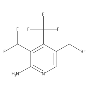 5-(Bromomethyl)-3-(difluoromethyl)-4-(trifluoromethyl)pyridin-2-amine Structure