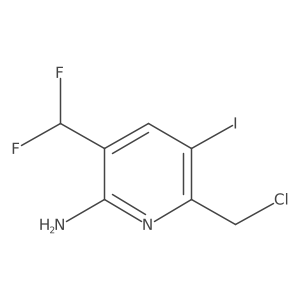6-(Chloromethyl)-3-(difluoromethyl)-5-iodopyridin-2-amine结构式