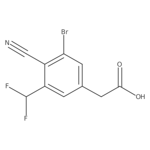 3-Bromo-4-cyano-5-(difluoromethyl)phenylacetic acid结构式