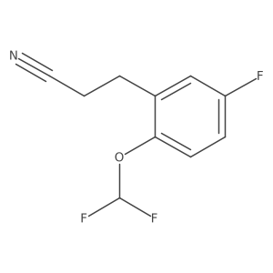 2-(Difluoromethoxy)-5-fluorophenylpropanenitrile结构式