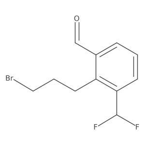 2-(3-Bromopropyl)-3-(difluoromethyl)benzaldehyde结构式