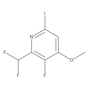 2-(Difluoromethyl)-3-fluoro-6-iodo-4-methoxypyridine Structure