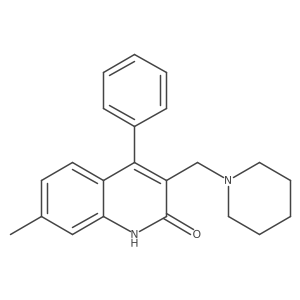 7-methyl-4-phenyl-3-(piperidin-1-ylmethyl)quinolin-2(1H)-one Structure