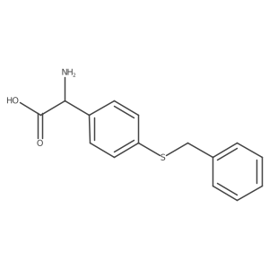 2-Amino-2-(4-(benzylthio)phenyl)acetic acid结构式