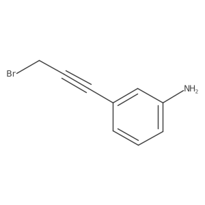 3-(3-Bromoprop-1-YN-1-YL)aniline结构式