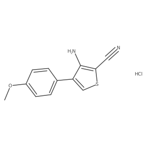 3-Amino-4-(4-methoxyphenyl)thiophene-2-carbonitrile hydrochloride Structure