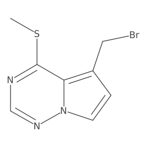 5-(Bromomethyl)-4-(methylthio)pyrrolo[2,1-f][1,2,4]triazine Structure