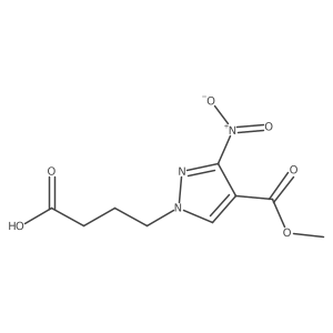 4-[4-(methoxycarbonyl)-3-nitro-1H-pyrazol-1-yl]butanoic acid结构式