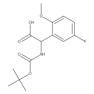 2-{[(Tert-butoxy)carbonyl]amino}-2-(5-fluoro-2-methoxyphenyl)acetic acid结构式
