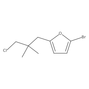 2-Bromo-5-(3-chloro-2,2-dimethylpropyl)furan Structure