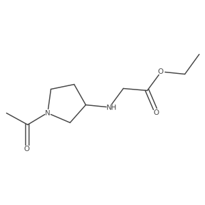 Ethyl 2-[(1-acetylpyrrolidin-3-yl)amino]acetate Structure