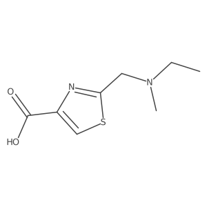 2-{[Ethyl(methyl)amino]methyl}-1,3-thiazole-4-carboxylic acid结构式