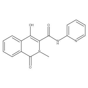 1,2-Dihydro-4-hydroxy-2-methyl-1-oxo-N-2-pyridinyl-3-isoquinolinecarboxamide结构式