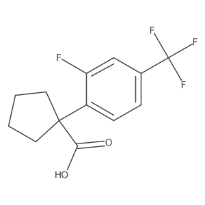 1-[2-Fluoro-4-(trifluoromethyl)phenyl]cyclopentane-1-carboxylic acid Structure
