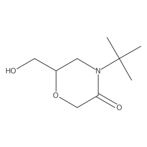 4-(1,1-Dimethylethyl)-6-(hydroxymethyl)-3-morpholinone Structure