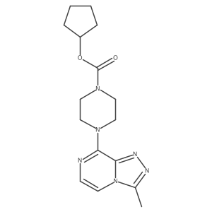 Cyclopentyl 4-(3-methyl-[1,2,4]triazolo[4,3-a]pyrazin-8-yl)piperazine-1-carboxylate Structure