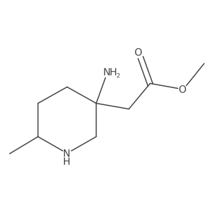 Methyl 2-(3-amino-6-methylpiperidin-3-yl)acetate Structure