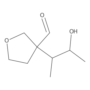 3-(3-Hydroxybutan-2-yl)oxolane-3-carbaldehyde结构式