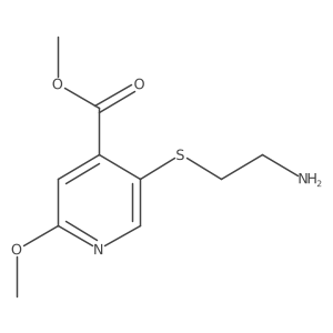 Methyl 5-((2-aminoethyl)thio)-2-methoxyisonicotinate结构式