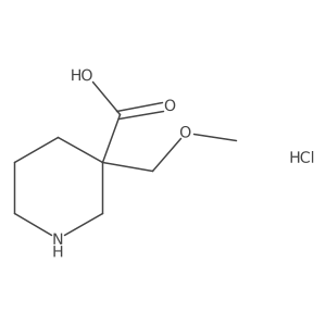 3-(Methoxymethyl)piperidine-3-carboxylic acid hydrochloride结构式