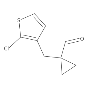 1-[(2-Chlorothiophen-3-yl)methyl]cyclopropane-1-carbaldehyde结构式