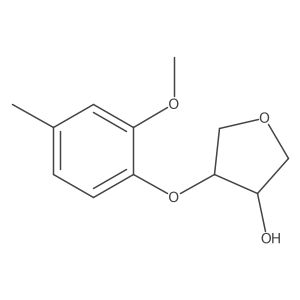 trans-4-(2-Methoxy-4-methylphenoxy)oxolan-3-ol Structure