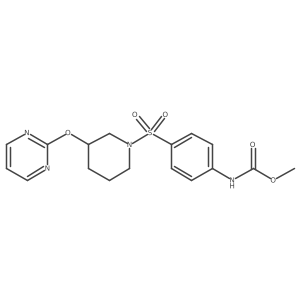 Methyl (4-((3-(pyrimidin-2-yloxy)piperidin-1-yl)sulfonyl)phenyl)carbamate Structure
